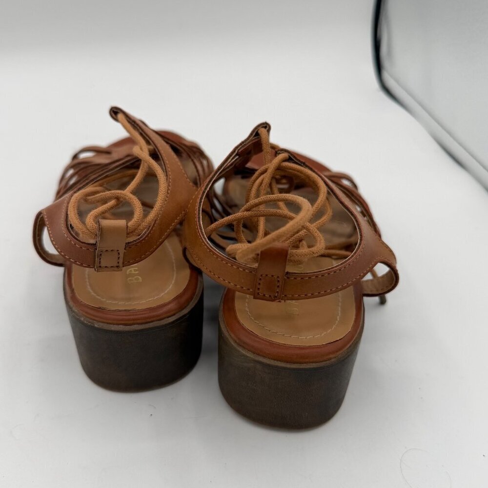 Bamboo brown gladiator block heel sandals women’s size 9 - Picture 3 of 8